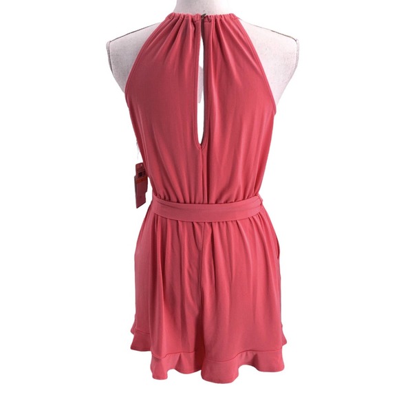 1. STATE NEW Womens Size Small Halter Neck Belted Romper Stretch Jersey Knit - Picture 3 of 10